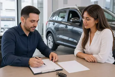 Profissional processando o licenciamento de um veículo.